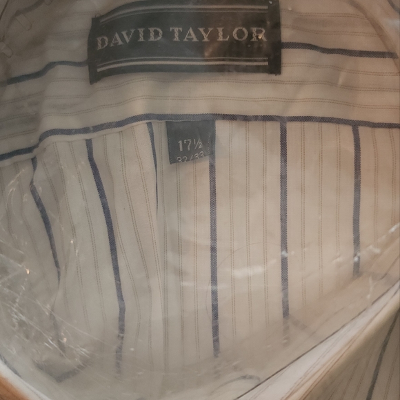 ๐ 3 for $15 Deal! ๐David Taylor button up dress shirt 17.5 32 33 - Picture 2 of 10